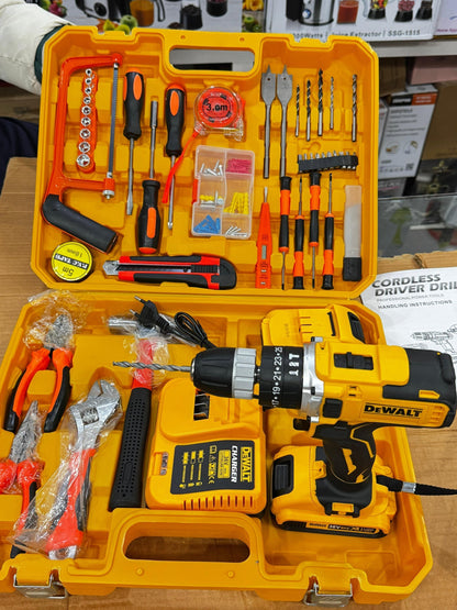 Dewalt 117 Pieces Powerful Drill Tools Box 36V Lot Imported