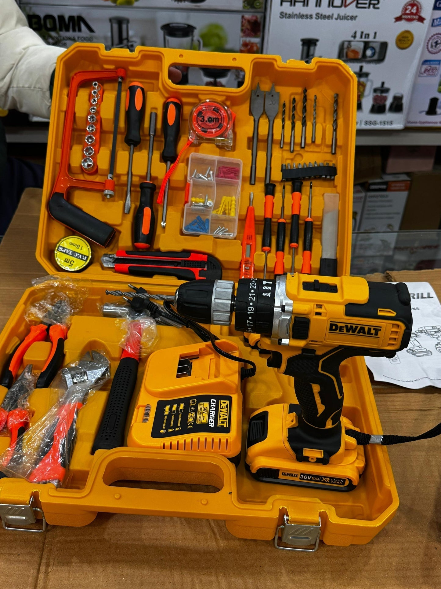 Dewalt 117 Pieces Powerful Drill Tools Box 36V Lot Imported