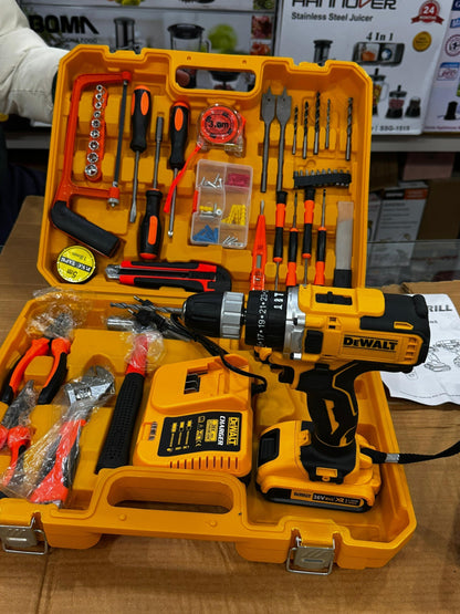 Dewalt 117 Pieces Powerful Drill Tools Box 36V Lot Imported