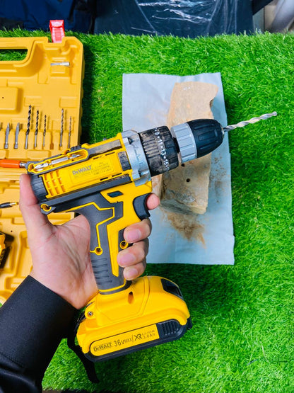 36V Cordless Drill Machine Set| Professional Power Tool Kit | 2 Batteries